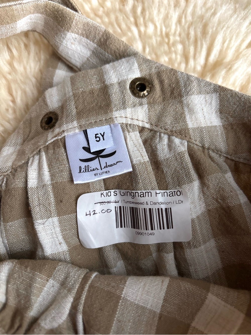 NWT Girls Gingham Pinafore - Picture 5 of 10